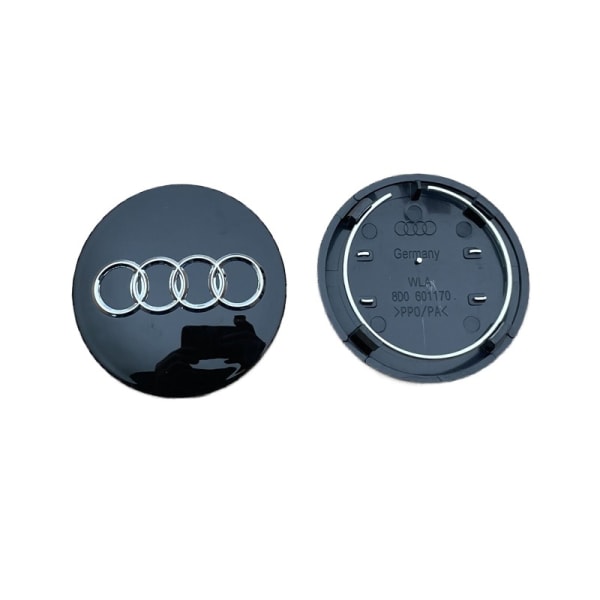 Lämplig för Audi navkapslar 68mm 69mm A3 A4L A6L Q3 Q5L Q7 A7 Q2L 4 st(68 svarta)