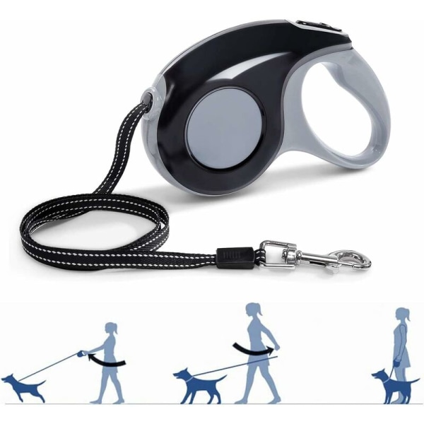 Retractable Leashes for Dogs, Cat Leash, Telescopic Traction Rope, Retractable Leash for Small Cat Dog 5M, Maximum 15kg (Black)