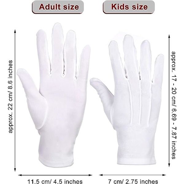 4 par vuxna uniforma handskar spandex handskar herr kostym handskar polis formell smoking vakt parad kostym