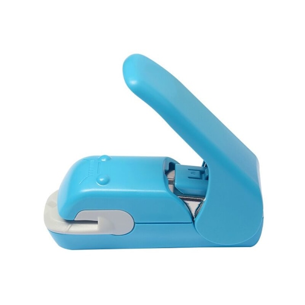 Stapler ilman niittejä; Tällä tuotteella voit niitata paperiarkeja tekemättä reikiä paperiin (sininen)，Stapler ilman niittejä,