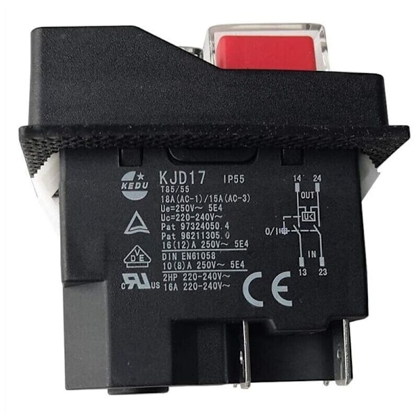 KJD17 elektromagnetiska brytare - 220V - 4 stift - terminaler