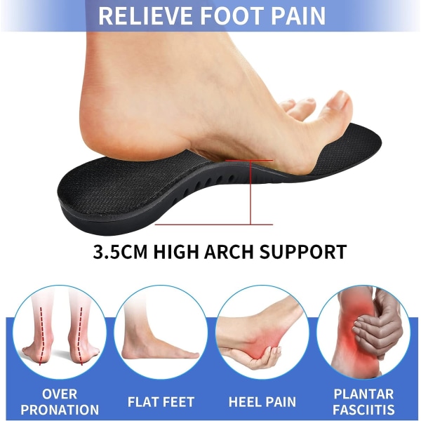 (30*10 cm) Ortopædisk indlægssål Flat Foot Plantar Fasciitis Comfort I