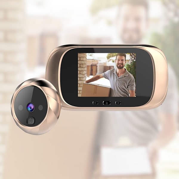 Digital dörrspion med dörrklocka, hemövervakning med 2,8-tums LCD-peephole-kamera