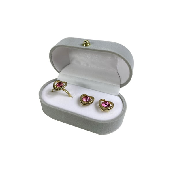 3 Delbara Delar Dubbla Ringar Box Display Bijouterier Bröllop Vigselring Box