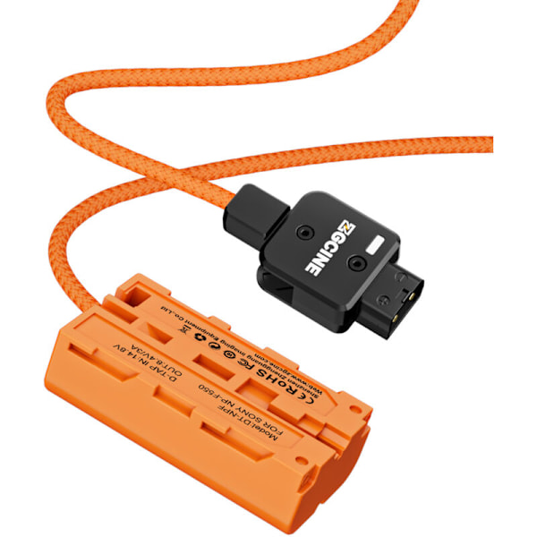 Punottu kaapeli väärennetystä zgcine DT-NPF D-TAP - NPF:ään, CC-kytkinlisävaruste monitoreille/LED-valoille/mikrofonivideovalolle/langattomalle lähetin-vastaanottimelle