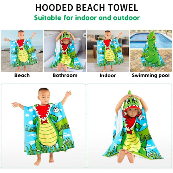 Badhandduk för baby, strandhandduk, tjockare barnhandduk med huva för flickor - sötaste handduksponchon för poolen