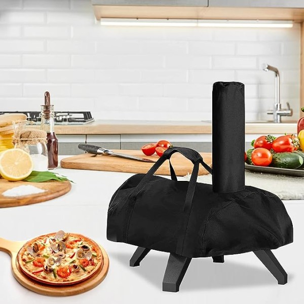 Pizzaovnsbetræk (karu 12 model, karu 12 model), udendørs pizzaovnsbetræk 420D vandtæt Oxford stof pizzaovnsbeskyttelsesbetræk, udendørs pizzaovn