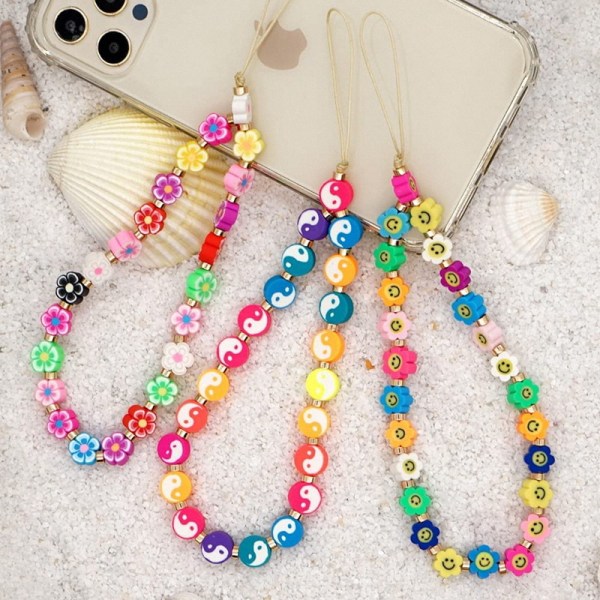 300 STK Polymer Clay Beads, Frugt Smiley Beads Håndlavede 15 Styles