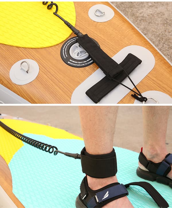 Surfboard Straps (Grön), Ankle Straps, 7mm, Surftillbehör, Fjäder Retractable Surf Straps för Paddle Board