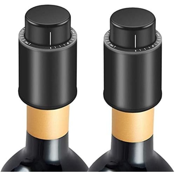 2-pack champagne-/vinproppar - vakuumchampagneproppar, återanvändbara proppar, vinkällare, vinlagringspump, vakuumproppar, bästa present till vinälskare
