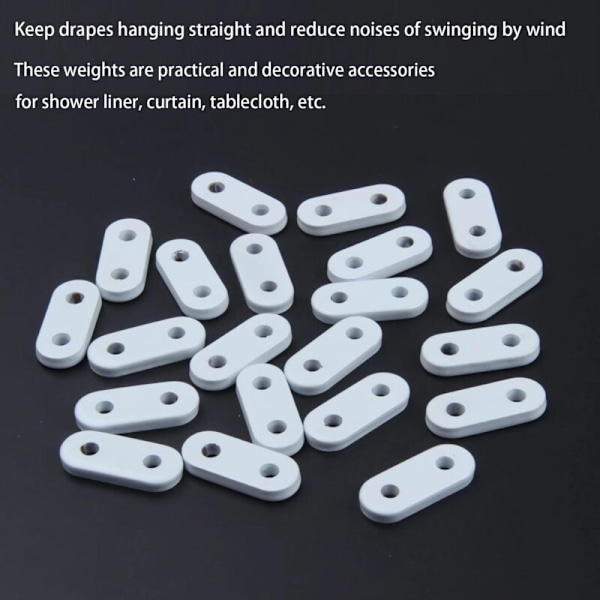 Tyngder för gardiner 8 st Lestage gardinband med blytyngder Gardiner olika vikter, för gardiner, duschdraperi duk - 28g/st (28g - 8st)