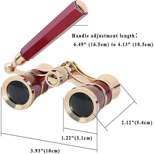 1 stk., brille tvillinger, mini brille tvillinger med, rød, 3x25