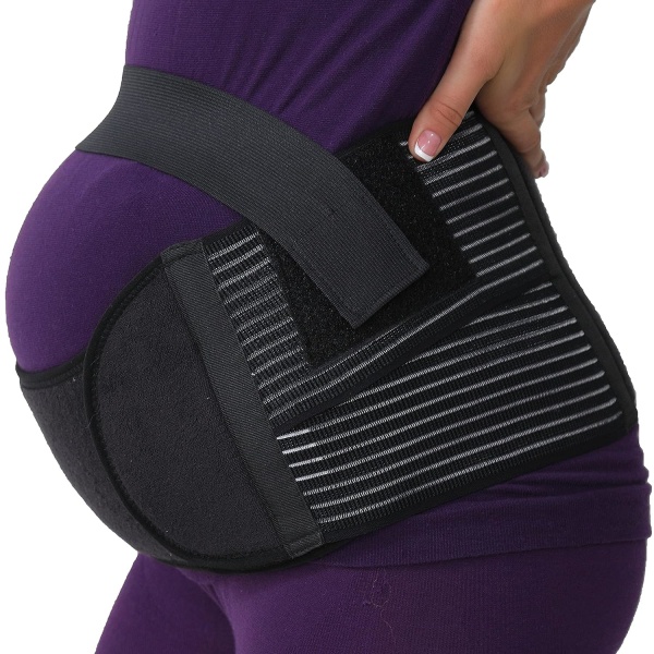 Länd- och bukstöd för graviditetsbälte (beige, storlek M) Bomull - Stöd för gravida kvinnor - Märke