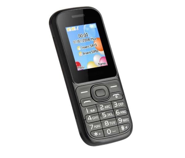 Sort dobbelt SIM dobbelt standby-telefon til seniorer