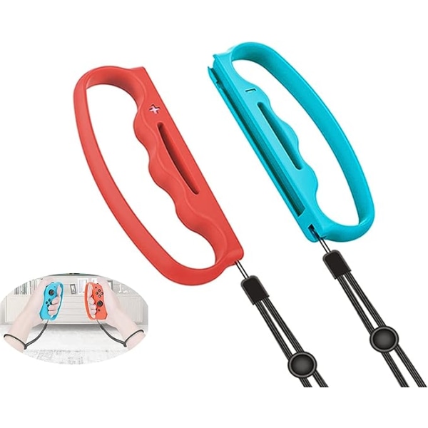 Boksegrep (rød og blå, ekskluderer Switch) for Switch JoyCon, egnet for NS fitness bokse spill med en bokse spenne med håndleddsstropp