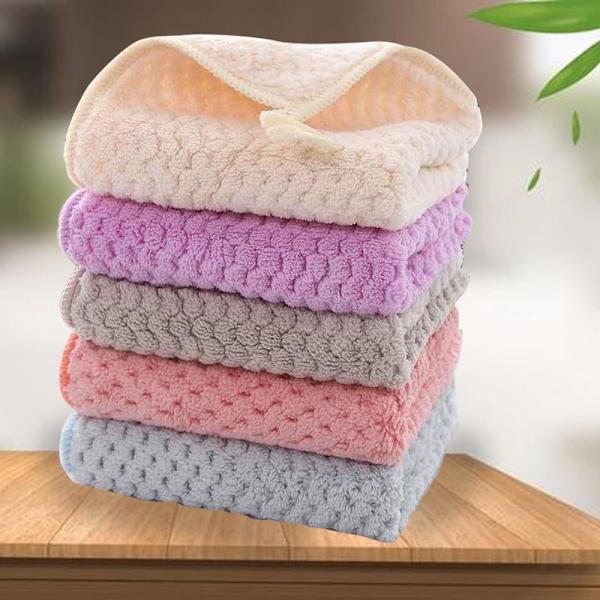 5-pack handdukar med öglor, mjuka snabbtorkande kökshanddukar, fyrkantiga tunna hängande handdukar, kök badrum hängande små torkning