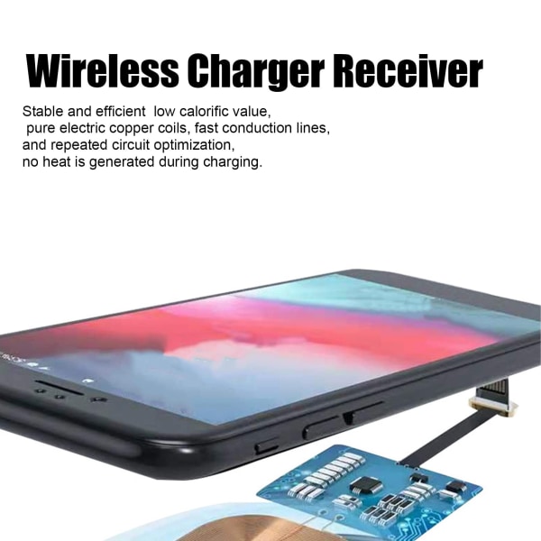 Typ C Trådlös laddare-10W Snabb Slim-Charging Receiver Module, Qi Wireless Charger Receiver för Typ C-telefoner