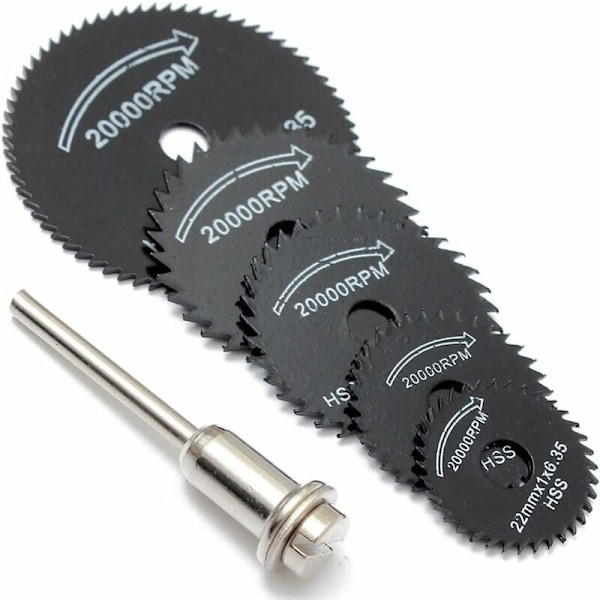 Set med 6 cirkelsågblad - för Dremel-verktyg - för att skära trä, metall 【Black Friday-erbjudanden】