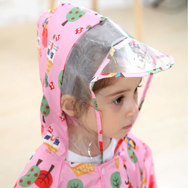 Regnfrakke Børn Hætte Regn Pyt Sæt Regn Poncho Regnfrakke Jumpsuit One Piece Letvægts Bærbar Vandtæt Regnfrakke Jakke S(S)