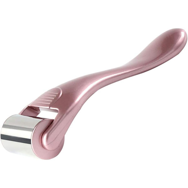 Isrulle för ansikte och ögon, ansiktsrulle i rostfritt stål, isrulle för ansikte och kroppsmassage för att minska svullnad under ögonen (roséguld)