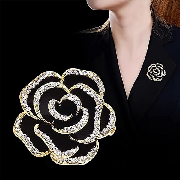 Kvindernes Roseformede Brosche, Morsdagsgaver, Legering Brosche, Elegant Brosche, Fancy Brosche Rose Blomst Rhinestone Indlæg, Tilbehør Brosche, Pin Badge