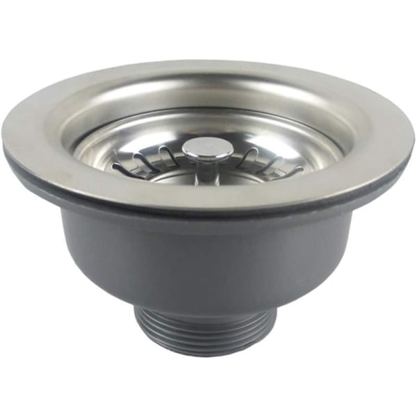 Diskhoavlopp utan överfyllning rostfritt stålkorg, diameter 114mm rostfritt stål + ABS, korg
