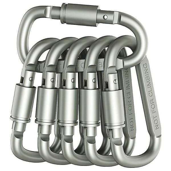 Karbinhake Nyckelring 9 Karbinhake Nyckelringar Aluminium D-ringkrok