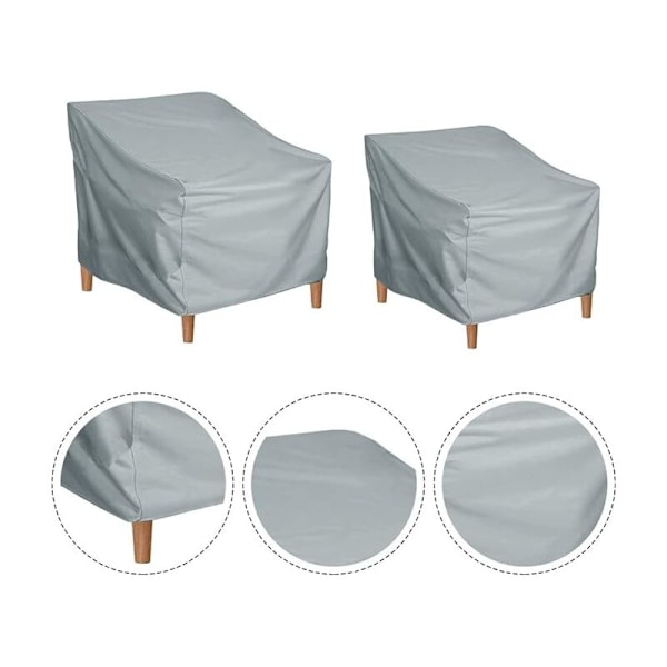Vanntett beskyttelsesdeksel for utendørs stoler, stablebare hagemøbler, anti-støv beskyttelsesdeksel for enkelt sete 707970/102cm