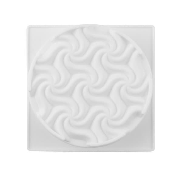 Spiralformet silikonekageform (hvid), kagebageform, slip-let, hurtig udløsning, bageform til mousse-kager