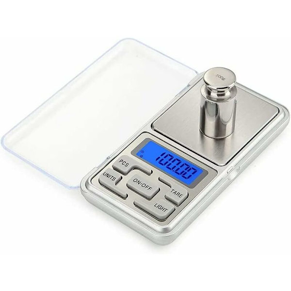 Digitaalinen vaaka, 200g/0.01g Ammattimainen tarkkuusvaaka/Kirjevaaka/Tasapaino/Taskuvaaka, Erittäin tarkka, Ammattimainen herätys-helppo, Taskukoko, 5