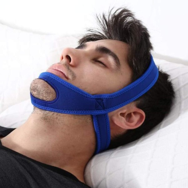 Anti Snore Pannebånd (Blå), Unisex Anti Snore Pannebånd for søvn,