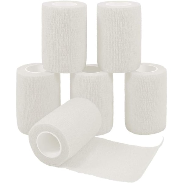 6 rullar självhäftande bandage kohesiv sport självhäftande tejp elastisk medicinsk bandage självhäftande tejp självhäftande bandage för finger Ha