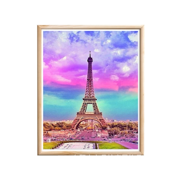 5D timanttimaalaus Eiffel-torni (30X40cm) 2 sarjaa