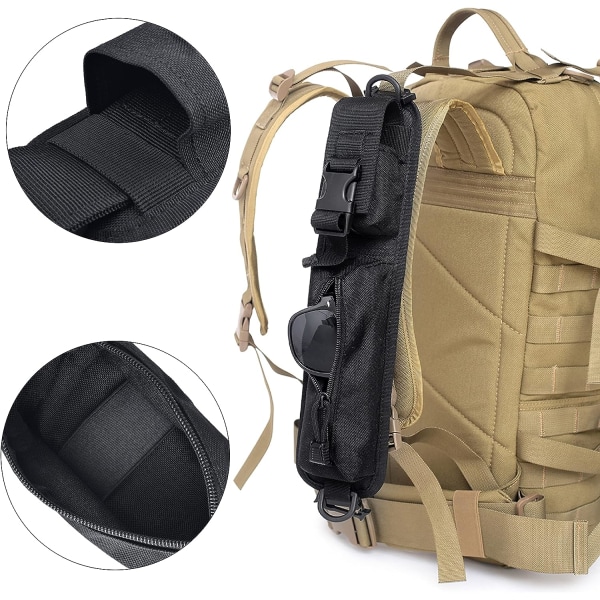 Svart - 2 stycken - Midjeväska Väska Taktisk Väska Militär Väska Multifunktionell Holster för Utomhussporter Vandring