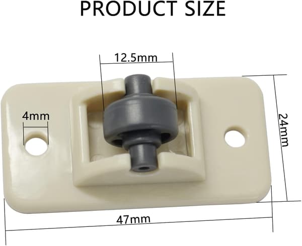 Mini självhäftande icke-svängbara hjulset robusta ABS-plasthjul för DIY-möbler 8-pack