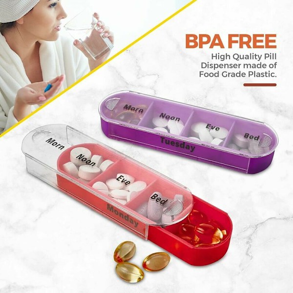 HEALTHER PRIRUR, to gange om dagen, 1 dispenser med AM / PM opbevaringsrum