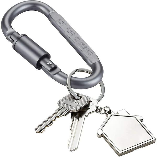 Karbinhake Nyckelring 9 Karbinhake Nyckelringar Aluminium D-ringkrok