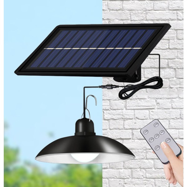 Solar chandelier 30 LED super bright retro bulb light 3 brightness remote control white light IP65