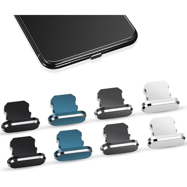 8 kpl pölytulppia suojaava latauspölysuoja yhteensopiva iPhone 11 12 Pro Max/X/XS/XR 7 8 Plus iPad Mini/Air