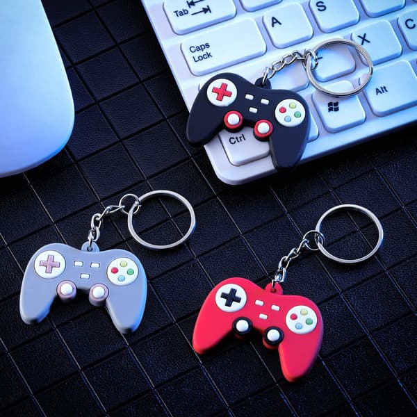 Gamepad-tangentbord Cartoon Nyckelring (15 st)