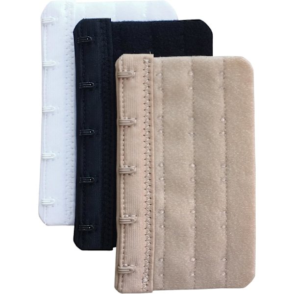 3-pak bløde og komfortable bh-forlængere med 5 kroge, 5,9 cm x 9,4 cm
