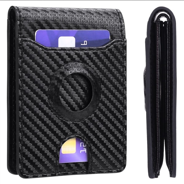 Herrplånbok för AirTag, RFID-blockering och Slim Wallet Card Holde