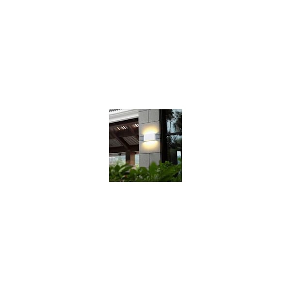 12W Innendørs vegglampe Utendørs Aluminium Vegglampe Belysning Opp og Ned Moderne Hvit Varm Design For Rom Ho Rom Stue Trapp (Hvit)