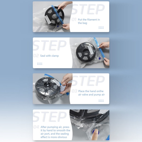 3D printer filament opbevaringspose, tørre tæthedsposer til vakuumplaner til nylon træ nylon tpu konservering sortering fugt 20 stykker lomme sè