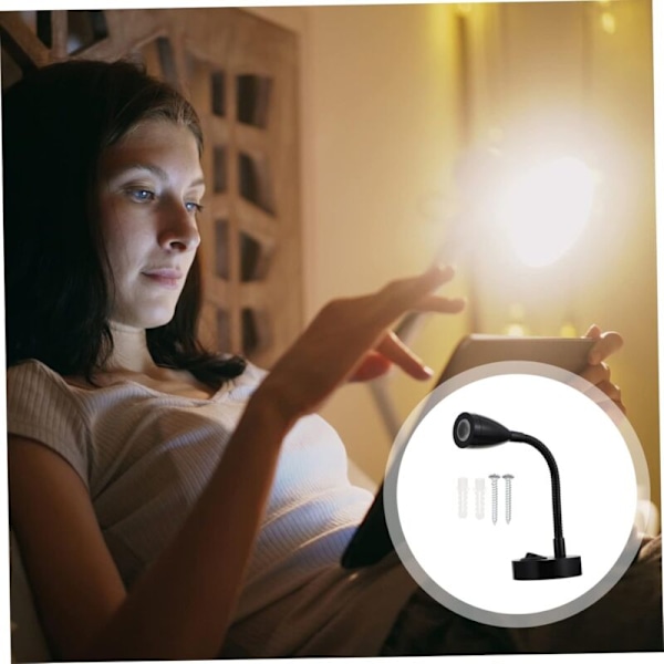 2 kpl LED-lukuvalot Säädettävä kytkin Sängyn vierus Seinävalaisin Sisävalo Matkailuauto 6000K Valkoinen asuntoautoon