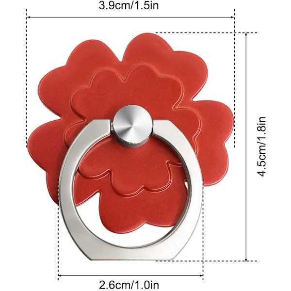 Mobiltelefon Ringhållare, 5 Pack Universal Finger Ring Stativhållare Kompatibel med iPhone XS Max XR X 8 7 6 6s Plus Ipad Samsung Smartphones Tablet -