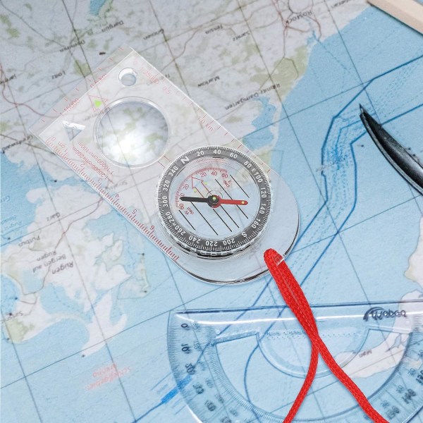 Kompas, (2 sæt) Justerbart spejderkompas, Orienteringskompas,
