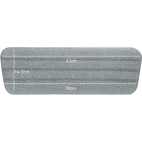 16,5\"x5,5\"(Grå), 6 stk. moppeputerstatning, mikrofiber spraymopp for spraymopper