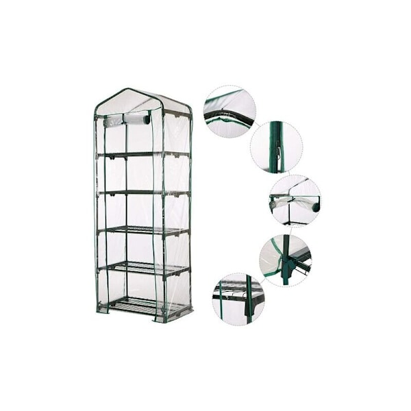 Avtagbar presenning Balkong Terrass Tält, 6949187cm ， Vit & Grön （Utan stöd）