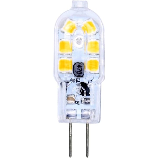 10X G4 LED-lampa 2W LED-lampa 12 SMD 2835LEDs Varmvit 6000K LED-ljus 200LM motsvarande 20W halogen AC/DC12V